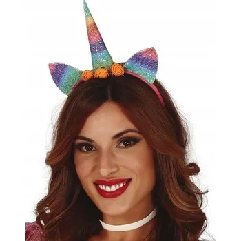 Čelenka ČELENKA JEDNOROŽEC MULTIKOLOROVÁ S UŠIMA