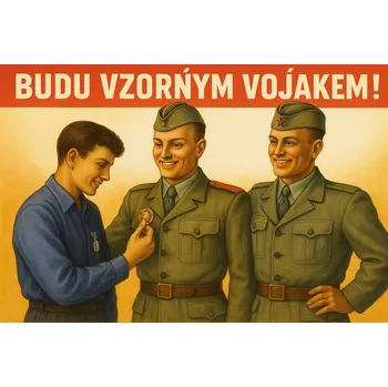 Plechová cedule Cedule 30cm x 20cm Budu vzorným vojákem!