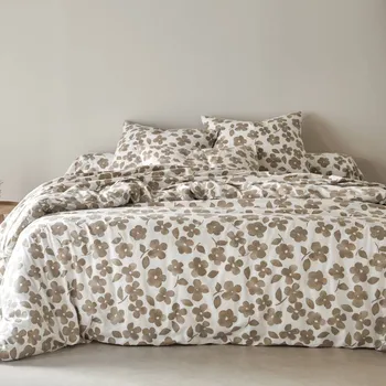 Povlečení Blancheporte Povlečení Petúnie s potiskem, bavlněný flanel šedá povlak na polštář 50x70 cm