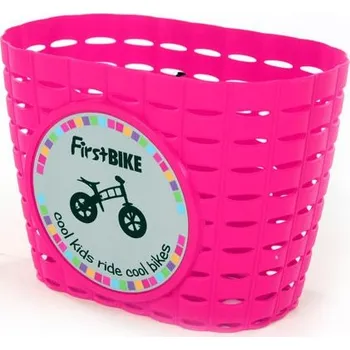 košík na kolo First Bike košík na řidítka růžová