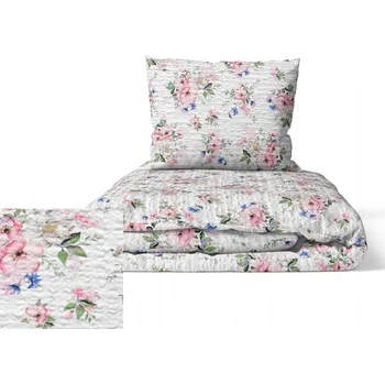 Povlečení KREPOVÉ POVLEČENÍ 160x200cm + 2x70x80cm vzor: JABLONKA BÍLÁ