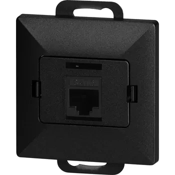 Elektrická zásuvka Jednoduchá zásuvka tel-comp. RJ-45 Cat5 Perla, RJ45-5CAT/P1, černá