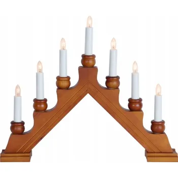 Svícen Dřevěný svícen Star Trading 34 cm