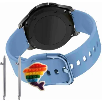 Pouzdro na mobilní telefon Pásek Řemínek pro Samsung Gear S3 Frontier, Silikon, modrá smyčka