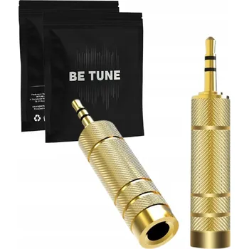 Audio kabel ADAPTÉR ZÁSTRČKA AUX JACK - MINI JACK 6,3mm - 3,5mm 3 PIN 3-PIN POZLACENÝ