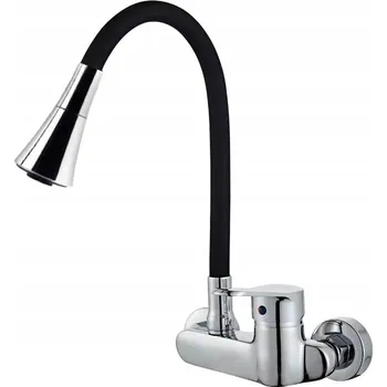 Vodovodní baterie Kuchyňská baterie nástěnná Steinmedia FLEX černá, stříbrná