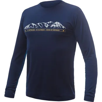 SENSOR MERINO ACTIVE MOUNTAINS pánské triko dl.rukáv deep blue M