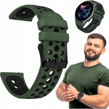 Řemínek na hodinky Řemínek ChronSmarta pro Xiaomi 22mm zelený