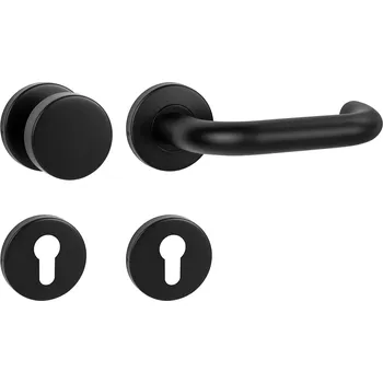 MPK - COSLAN - R rozety PZ, koule/klika pravá BS - Černá matná