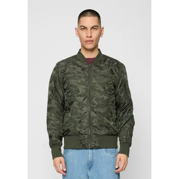 Bunda Tonal Camo Bomber Jacket tmavě olivová Urban Classics černá | kaki | zelená 1751996