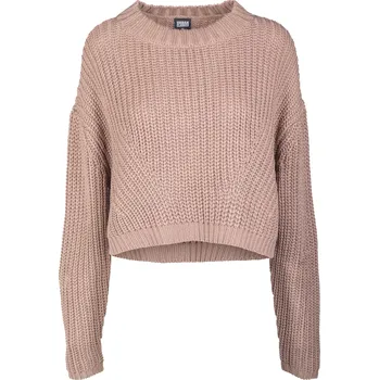Dámský svetr Dámský široký oversize svetr tmavě hnědé barvy Urban Classics hnědá | krémová 1752654