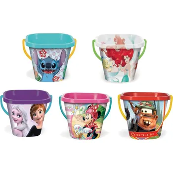 Hračka na písek Kbelík čtvercový Disney 2L plast mix druhů 19x17cm Wader - mix variant či barev