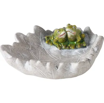 Zahradní dekorace Napajedlo pro ptáky Dimona2, 10,4x21,3 cm, keramika, šedá