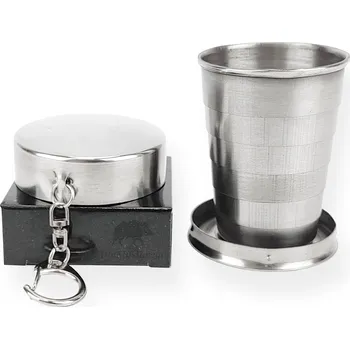 Sklenice Lovecká skládací kovová sklenička V POUZDRU 60 Ml jako dárek
