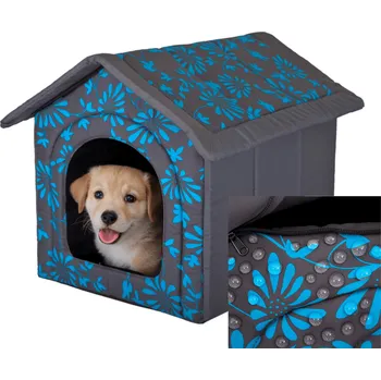 Pelíšek pro psa Bouda pro psa, Domeček kotec pro psy a kočky, Doggy z materiálu - 44x38x45 cm