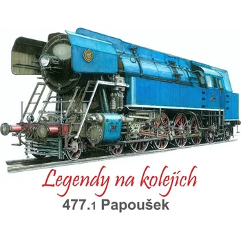 Plechová cedule Cedule Lokomotiva 477.1 Papoušek