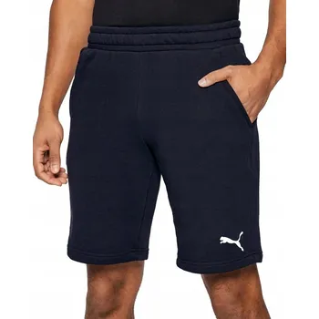 Pánské kraťasy 3184 KRAŤASY Puma PÁNSKÉ TEPLÁKOVÉ KRAŤASY S KAPSY BAVLNĚNÉ TMAVĚ MODRÉ XL