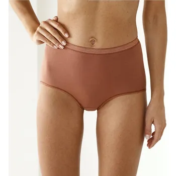 Kalhotky Blancheporte Sada 3 kalhotek super maxi z pružné bavlny čokoládová 50/52