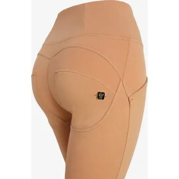 Dámské kalhoty Freddy kalhoty WR.UP® v hnědo-cihlové barvě, vysoký pas na zip, super skinny střih na zip, 7/8 délka Vybraná velikost: XL