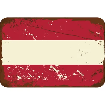 Plechová cedule Cedule vlajka Rakousko 30cm x 20cm plechová tabule