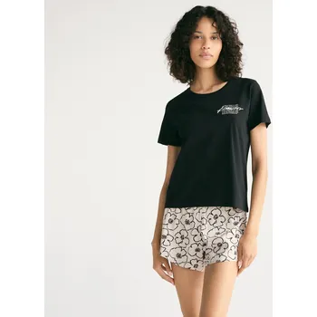 Dámský kabát Reserved - Dvoudílná pyžamová souprava - béžová - 056EY-80X - 056EY-80X-XXL