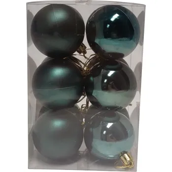Vánoce Vánoční koule malé zelená/ tmavá 12 ks