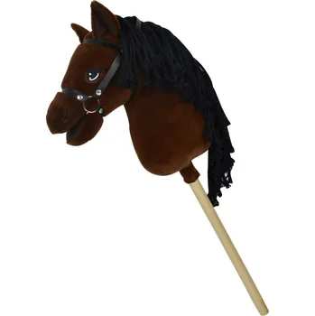 plyšák STEPPOS Premium Hobby horse Lucky tmavě hnědý 70cm