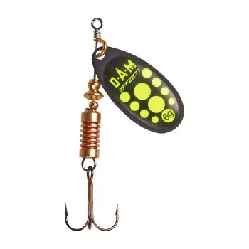 Umělá nástraha DAM třpytka Standard Spinner SINKING BLACK YELLOW vel.3 - 6g