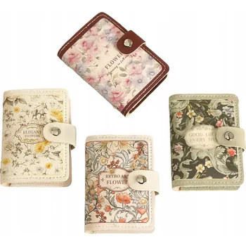 Peněženka Pouzdro na karty s kapsami Pouzdro na karty vizitkovník 11×7,5 cm květiny