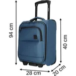 XS kabinový kufr 40x28x20cm, Oakville Jeans Blue, Enrico Benetti