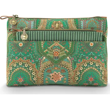 PIP Studio Kosmetická taška kombi Caryn Jabali zelená 26 x 7.5 x 18cm 51.274.301