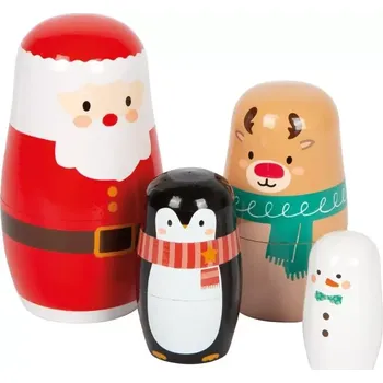 Dřevěná hračka small foot Matrjoška Vánoční edice