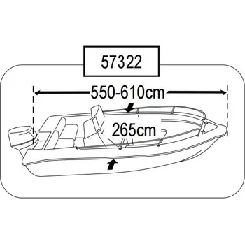 Krycí plachta Krycí plachta pro lodě s konzolí délky 550 až 610 cm