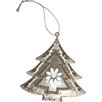 Vánoční dekorace Vánoční závěs stromeček kovový