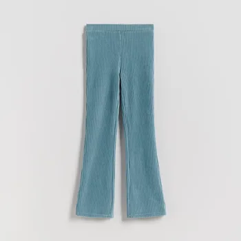 Reserved - Žebrované rozšířené legíny - bledá tyrkysová - 973FF-06X - 973FF-06X-122