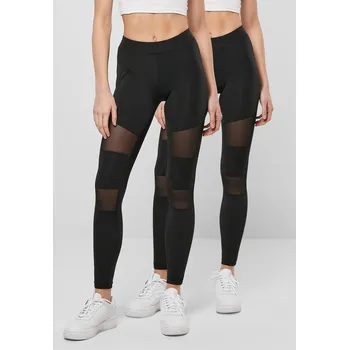 Dámské Tech Mesh Legíny 2-balení černá+černá Urban Classics černá 2551083