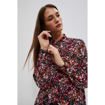DÁMSKÁ KOŠILE L-KO-4015 ČERNÁ Marisse černá | zelená | tmavě červená | růžová | červená | vícebarevná | vícebarevná 2180853