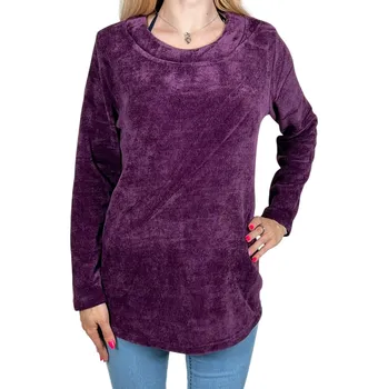 Dámská halenka Dámská halenka s dlouhým rukávem BATY Barva: Fialová, Velikost: 4XL