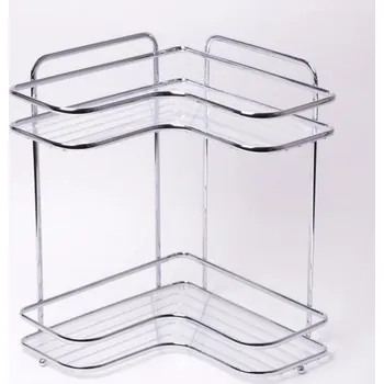 Drátěná police Drátěná polička 2 patra - rohová 36 x 27 x 35 cm