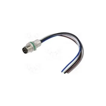 Elektrická zásuvka Konektor M8 vidlice PIN 5 přímý do panelu zásuvka 3A 30V