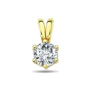 Přívěsek Diante Zlatý přívěsek s bílým kamenem 59627901