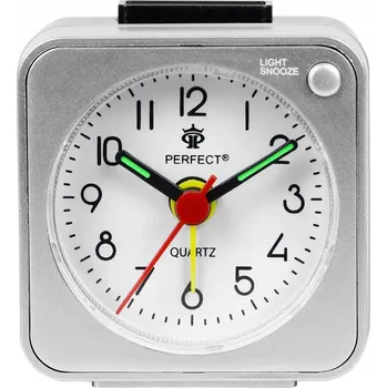 Budík Budík Perfect stříbrný, 5 cm