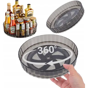 Otočný organizér 360° do kuchyně, tác na koření a sklenice do skříňky nebo lednice