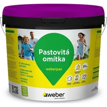 Omítka pastovitá weberpas aquaBalance zrnitá 1 mm HN00 25 kg