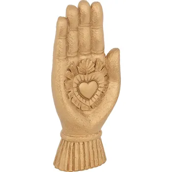 Váza Dekorační soška Amira Heart, 16,5x7,5x3,5 cm, zlatá