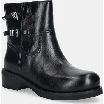 Dámské kozačky Kožené kotníkové boty MICHAEL Michael Kors Darrington dámské, černá barva, na plochém podpatku, 40F5DTFE5L.001 99X, EUR 36