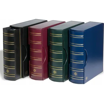 Obal pro sběratelský předmět ALBUM KLASER NA BANKOVKY MINCE ZNÁMKY GRANDE GIGANT MODRÝ LEUCHTTURM