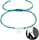 Majya Náramek tyrkysový s přívěskem VLNKA Ag/; ≤0,75 g 10592