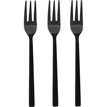 Příbor DuraHome Vidlička dezertní PIANO, 3ks, matná, černá