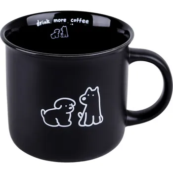 Toro Keramický hrnek Pejsek 380 ml 1 ks černý